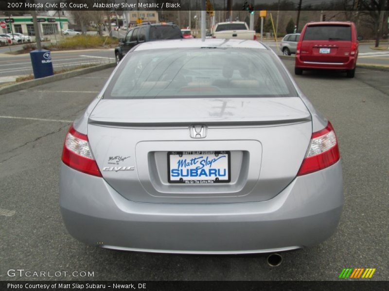 Alabaster Silver Metallic / Black 2007 Honda Civic EX Coupe