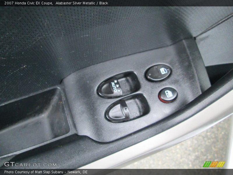 Alabaster Silver Metallic / Black 2007 Honda Civic EX Coupe