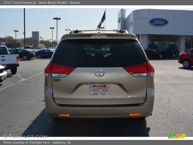 Sandy Beach Metallic / Bisque 2013 Toyota Sienna LE