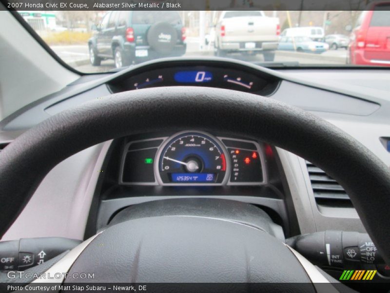 Alabaster Silver Metallic / Black 2007 Honda Civic EX Coupe