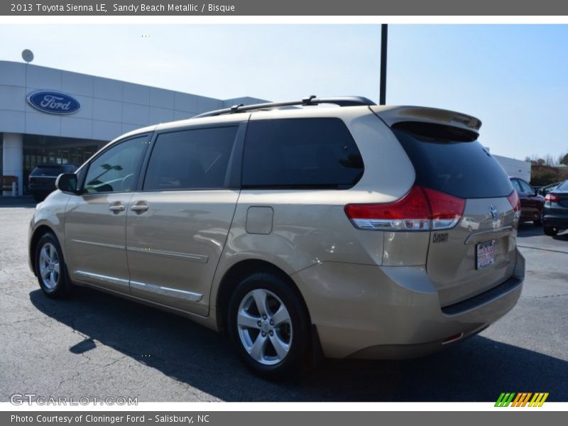 Sandy Beach Metallic / Bisque 2013 Toyota Sienna LE
