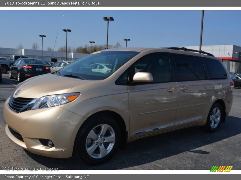 Sandy Beach Metallic / Bisque 2013 Toyota Sienna LE