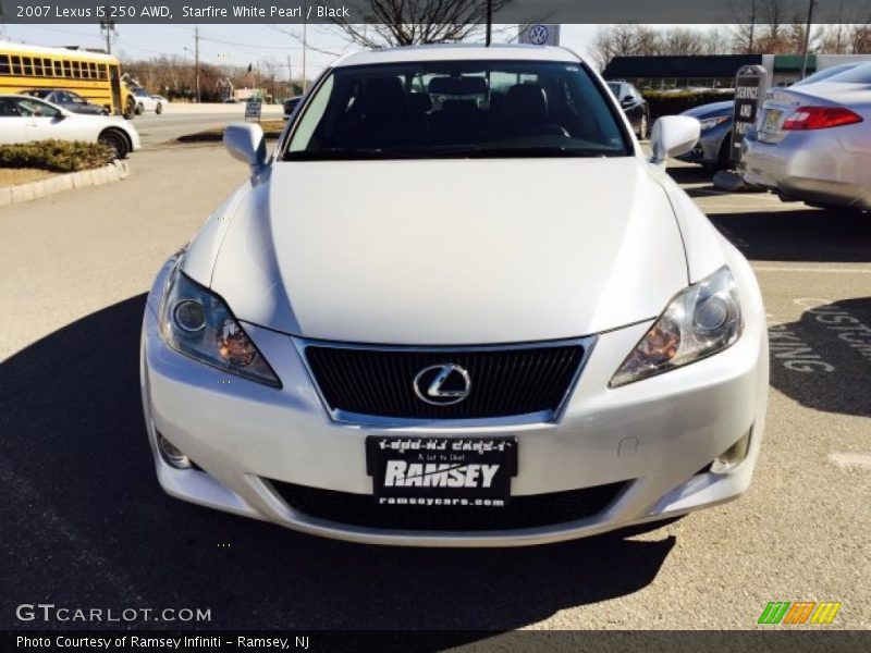 Starfire White Pearl / Black 2007 Lexus IS 250 AWD