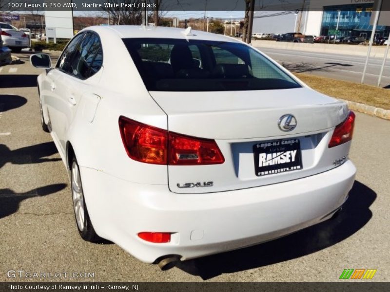 Starfire White Pearl / Black 2007 Lexus IS 250 AWD
