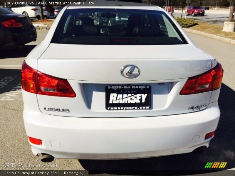 Starfire White Pearl / Black 2007 Lexus IS 250 AWD