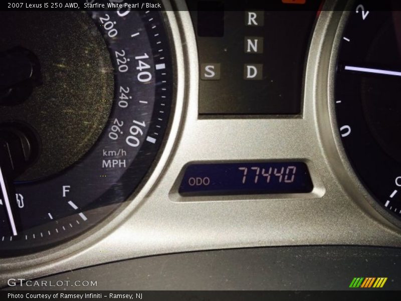 Starfire White Pearl / Black 2007 Lexus IS 250 AWD