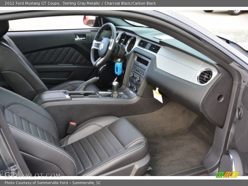 Sterling Gray Metallic / Charcoal Black/Carbon Black 2012 Ford Mustang GT Coupe