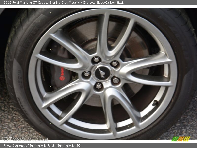 Sterling Gray Metallic / Charcoal Black/Carbon Black 2012 Ford Mustang GT Coupe