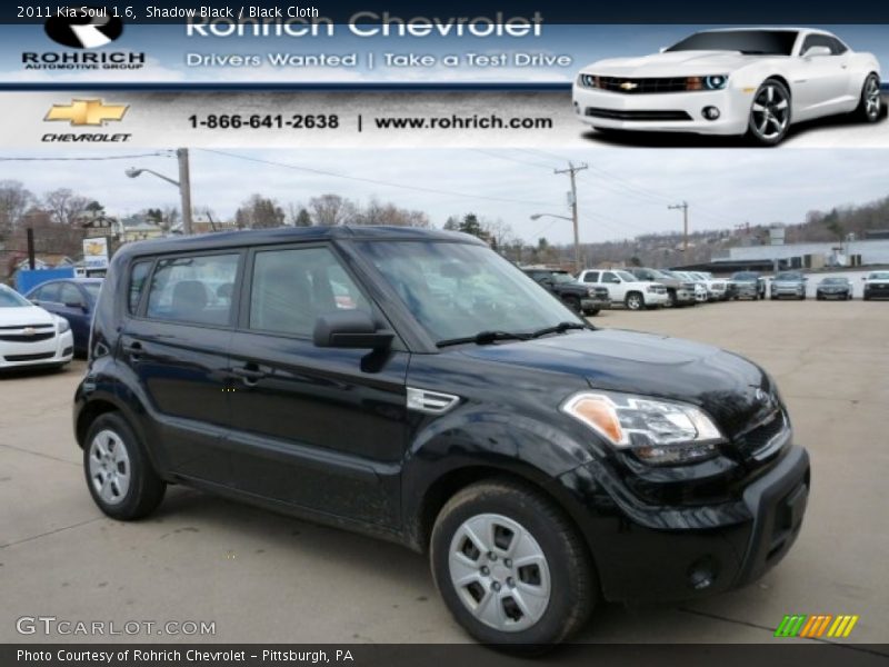 Shadow Black / Black Cloth 2011 Kia Soul 1.6