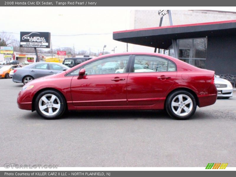 Tango Red Pearl / Ivory 2008 Honda Civic EX Sedan