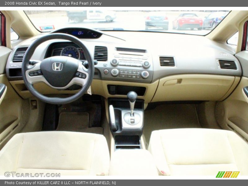 Tango Red Pearl / Ivory 2008 Honda Civic EX Sedan