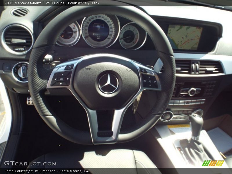 Polar White / Black 2015 Mercedes-Benz C 250 Coupe