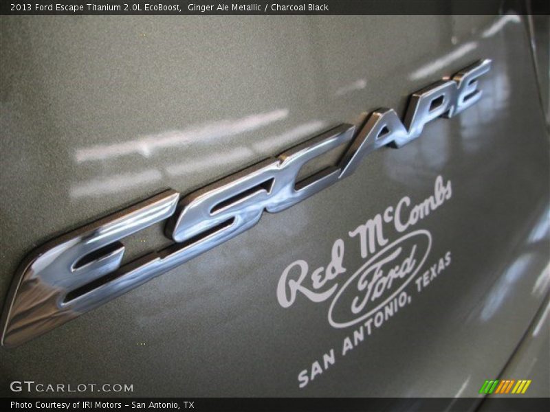 Ginger Ale Metallic / Charcoal Black 2013 Ford Escape Titanium 2.0L EcoBoost