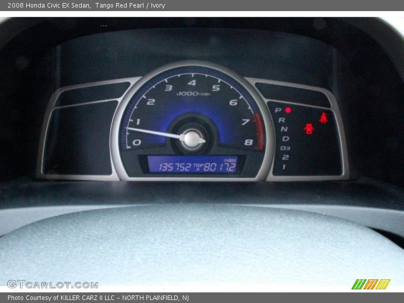 Tango Red Pearl / Ivory 2008 Honda Civic EX Sedan