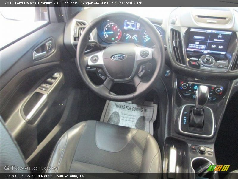 Ginger Ale Metallic / Charcoal Black 2013 Ford Escape Titanium 2.0L EcoBoost