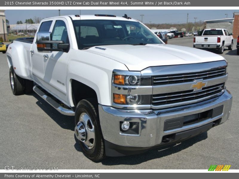 Summit White / Jet Black/Dark Ash 2015 Chevrolet Silverado 3500HD LTZ Crew Cab Dual Rear Wheel 4x4