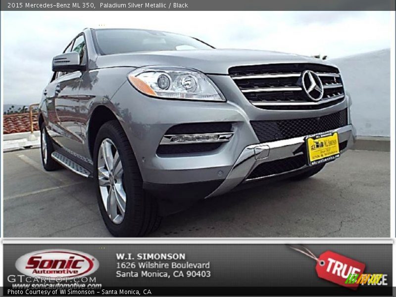 Paladium Silver Metallic / Black 2015 Mercedes-Benz ML 350