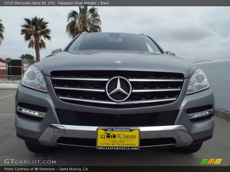 Paladium Silver Metallic / Black 2015 Mercedes-Benz ML 350