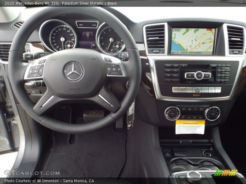 Paladium Silver Metallic / Black 2015 Mercedes-Benz ML 350