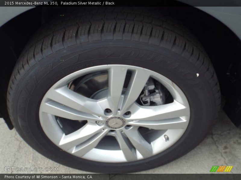 Paladium Silver Metallic / Black 2015 Mercedes-Benz ML 350