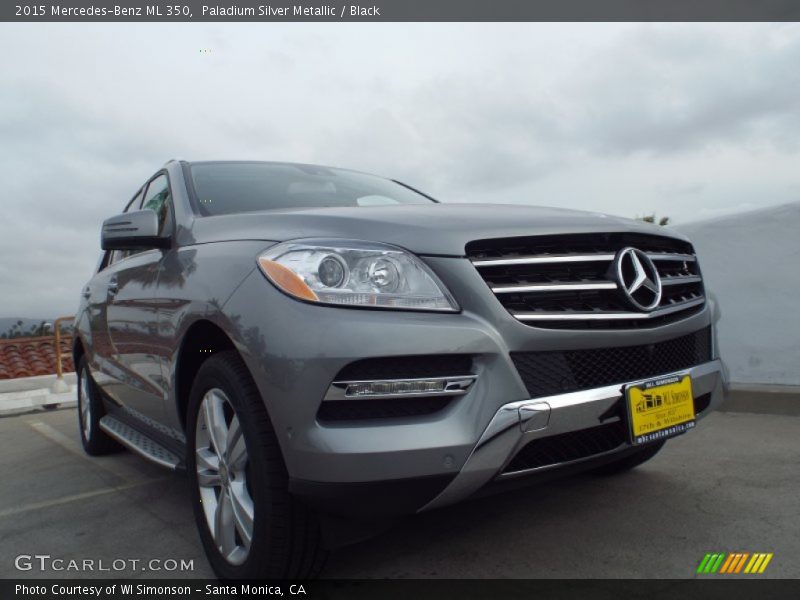 Paladium Silver Metallic / Black 2015 Mercedes-Benz ML 350