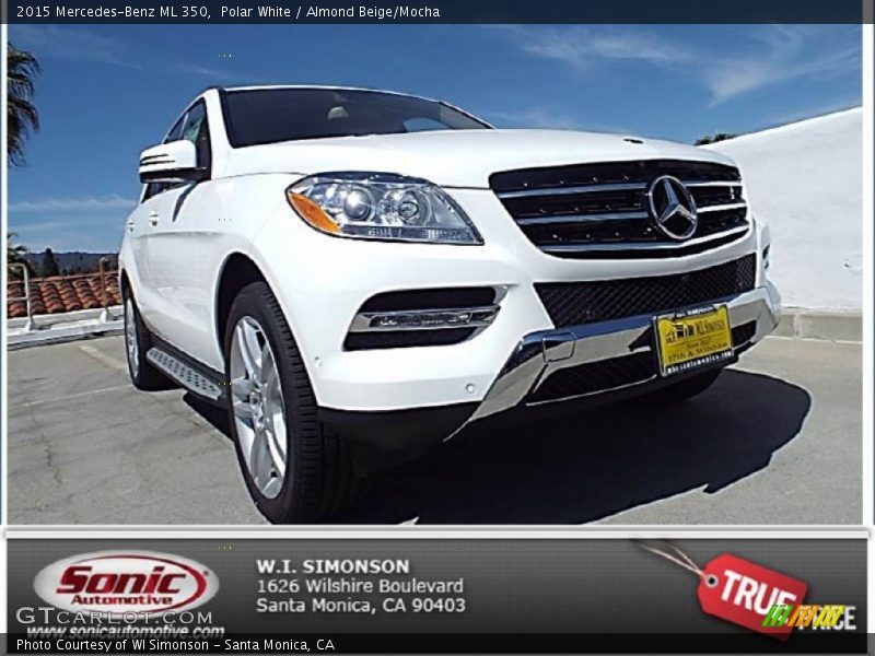 Polar White / Almond Beige/Mocha 2015 Mercedes-Benz ML 350