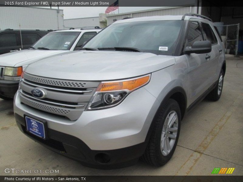 Ingot Silver / Medium Light Stone 2015 Ford Explorer FWD