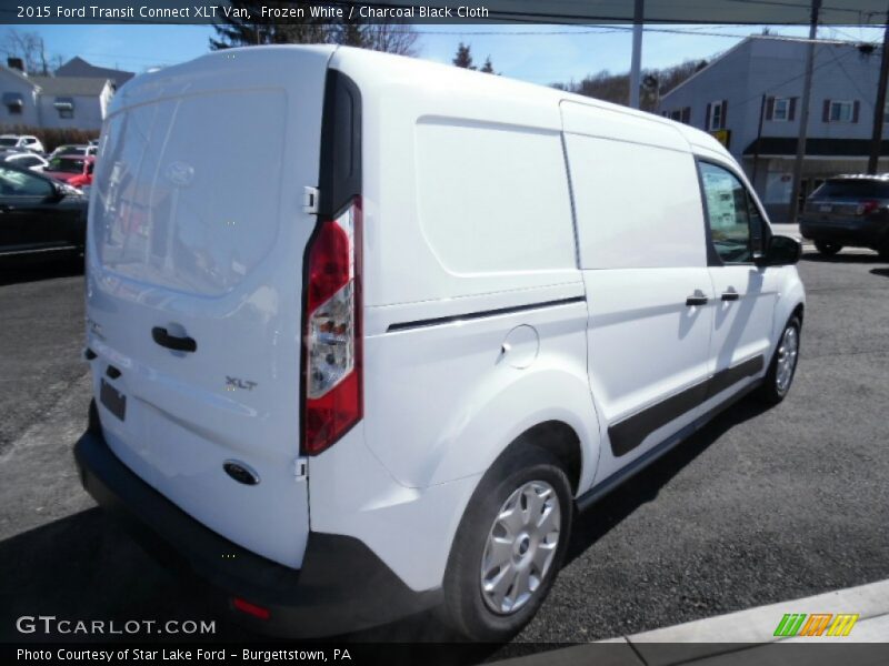 Frozen White / Charcoal Black Cloth 2015 Ford Transit Connect XLT Van