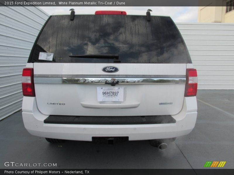 White Platinum Metallic Tri-Coat / Dune 2015 Ford Expedition Limited