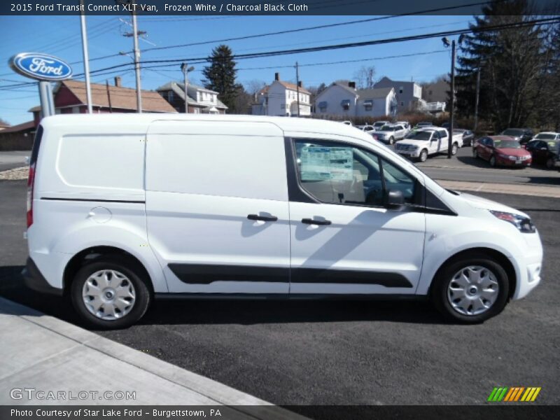 Frozen White / Charcoal Black Cloth 2015 Ford Transit Connect XLT Van