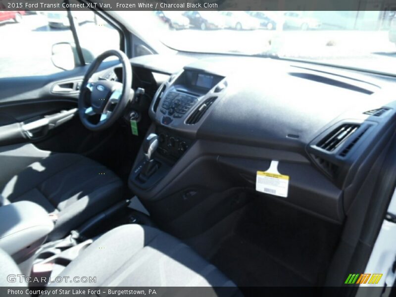 Frozen White / Charcoal Black Cloth 2015 Ford Transit Connect XLT Van