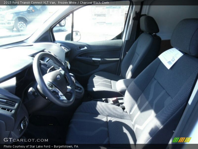 Frozen White / Charcoal Black Cloth 2015 Ford Transit Connect XLT Van
