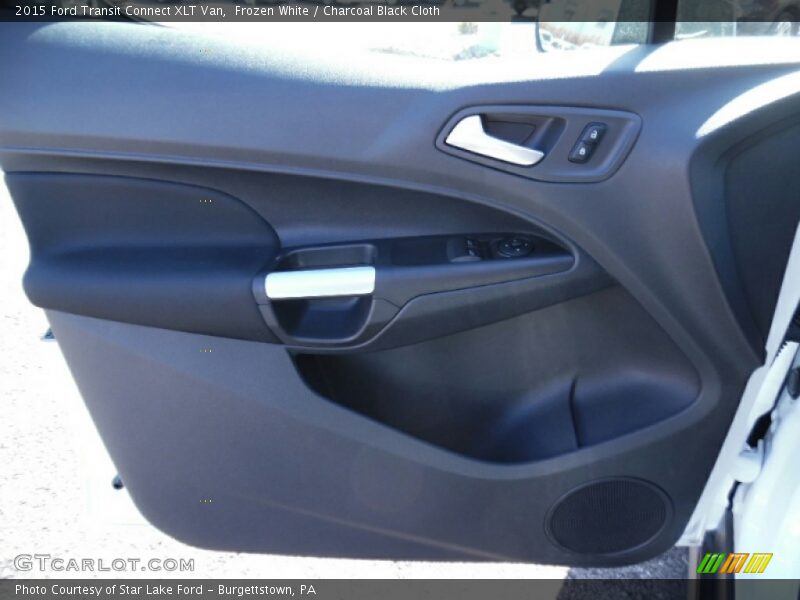 Frozen White / Charcoal Black Cloth 2015 Ford Transit Connect XLT Van