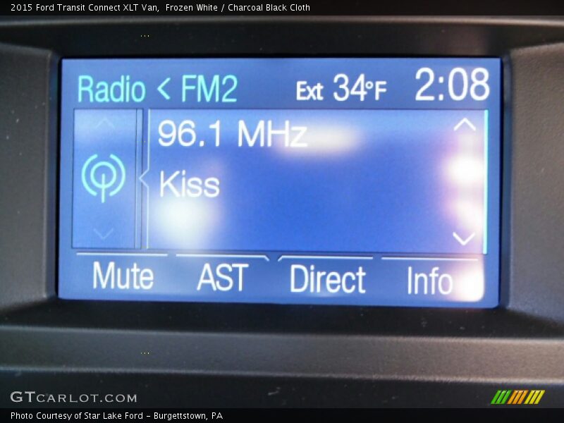 Frozen White / Charcoal Black Cloth 2015 Ford Transit Connect XLT Van