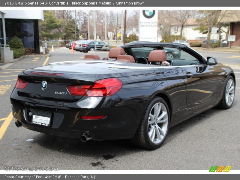 Black Sapphire Metallic / Cinnamon Brown 2015 BMW 6 Series 640i Convertible