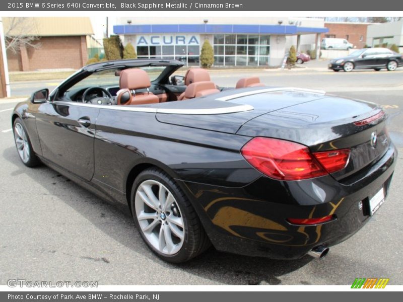Black Sapphire Metallic / Cinnamon Brown 2015 BMW 6 Series 640i Convertible