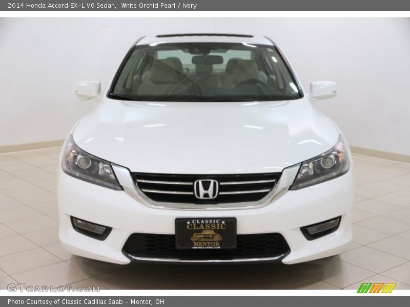 White Orchid Pearl / Ivory 2014 Honda Accord EX-L V6 Sedan