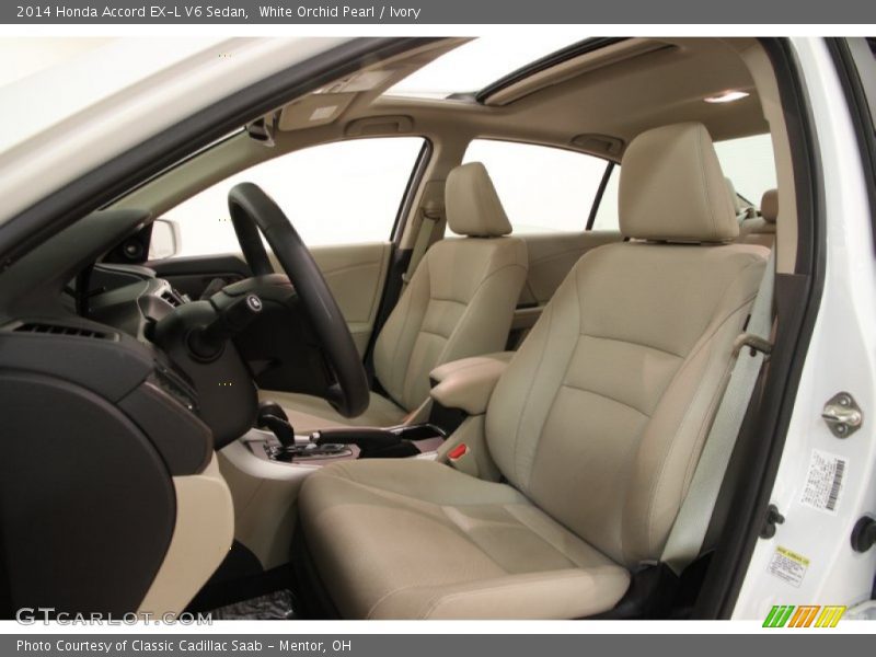 White Orchid Pearl / Ivory 2014 Honda Accord EX-L V6 Sedan