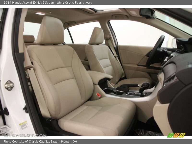 White Orchid Pearl / Ivory 2014 Honda Accord EX-L V6 Sedan