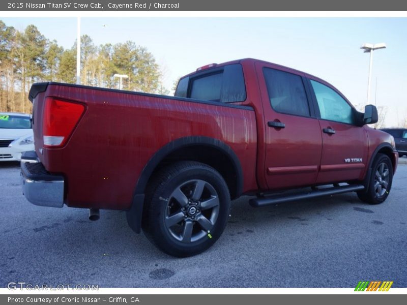 Cayenne Red / Charcoal 2015 Nissan Titan SV Crew Cab