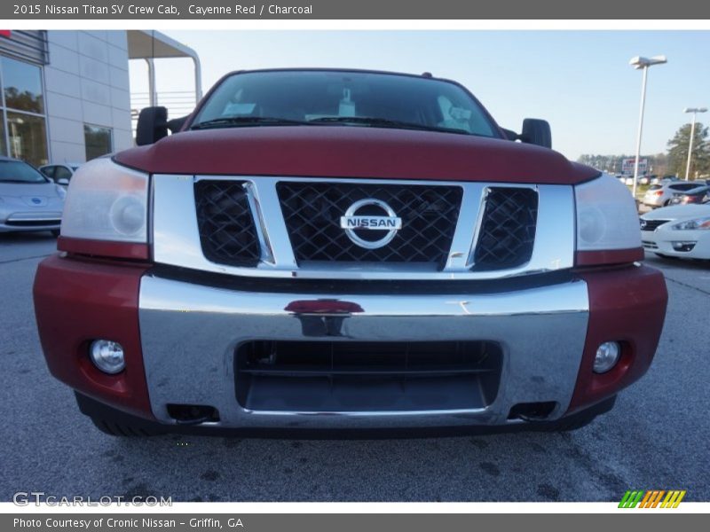 Cayenne Red / Charcoal 2015 Nissan Titan SV Crew Cab