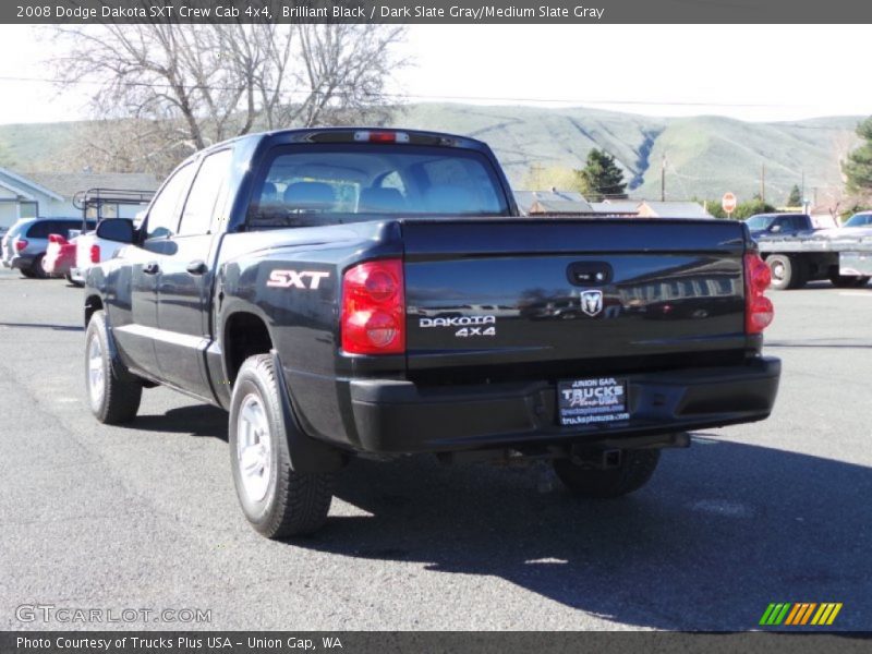 Brilliant Black / Dark Slate Gray/Medium Slate Gray 2008 Dodge Dakota SXT Crew Cab 4x4