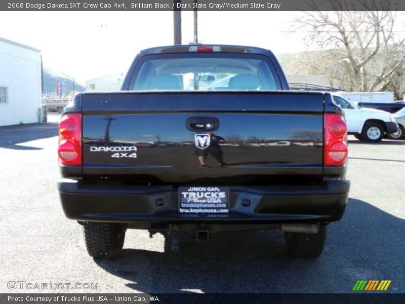 Brilliant Black / Dark Slate Gray/Medium Slate Gray 2008 Dodge Dakota SXT Crew Cab 4x4