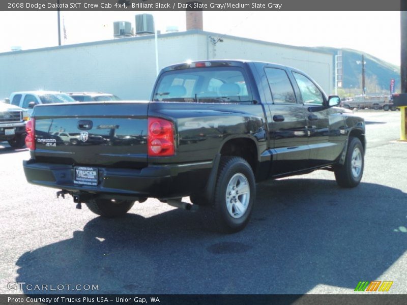 Brilliant Black / Dark Slate Gray/Medium Slate Gray 2008 Dodge Dakota SXT Crew Cab 4x4