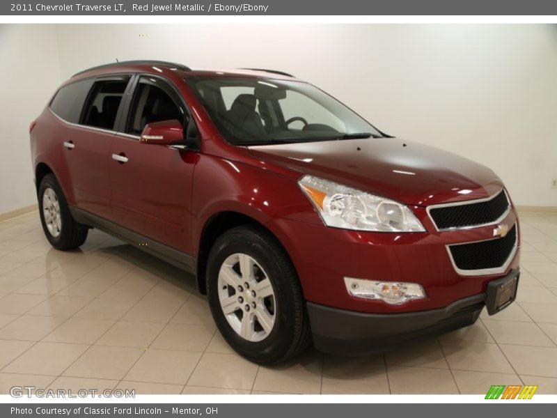 Red Jewel Metallic / Ebony/Ebony 2011 Chevrolet Traverse LT