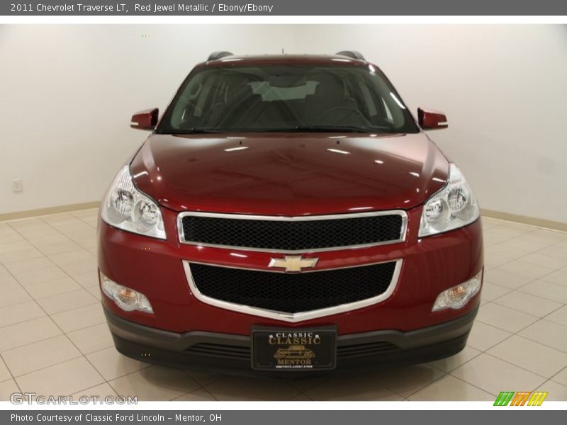 Red Jewel Metallic / Ebony/Ebony 2011 Chevrolet Traverse LT