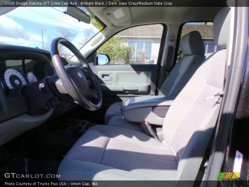 Brilliant Black / Dark Slate Gray/Medium Slate Gray 2008 Dodge Dakota SXT Crew Cab 4x4