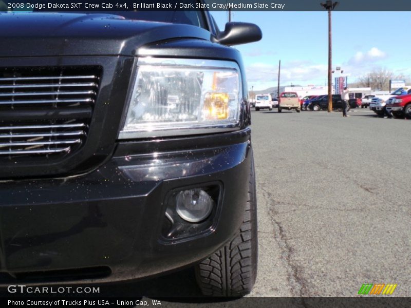 Brilliant Black / Dark Slate Gray/Medium Slate Gray 2008 Dodge Dakota SXT Crew Cab 4x4