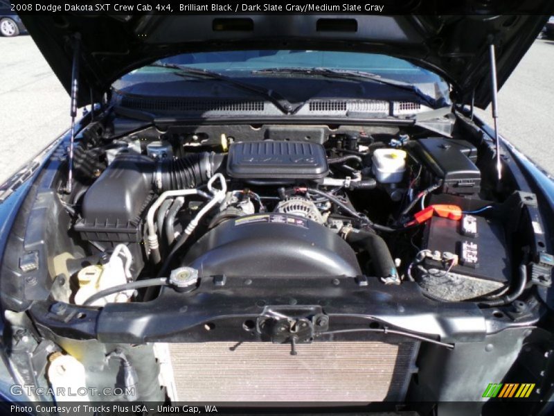 Brilliant Black / Dark Slate Gray/Medium Slate Gray 2008 Dodge Dakota SXT Crew Cab 4x4