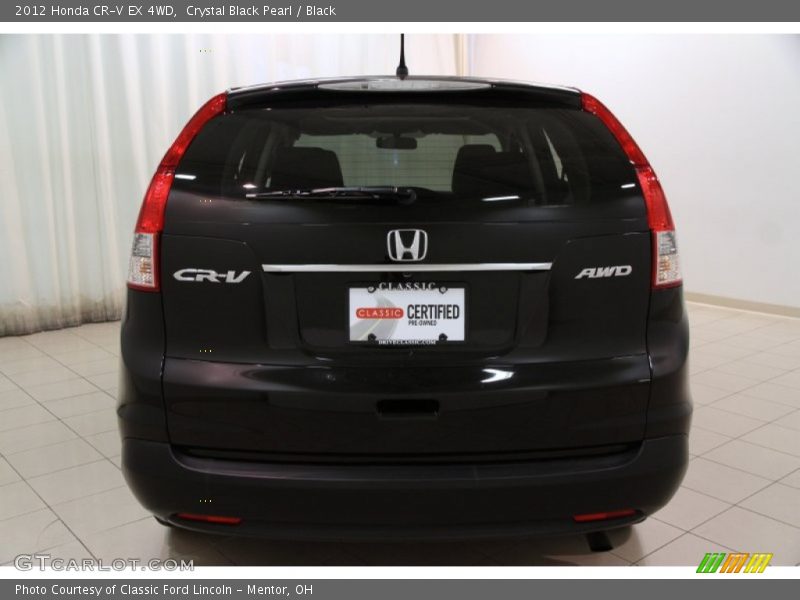 Crystal Black Pearl / Black 2012 Honda CR-V EX 4WD